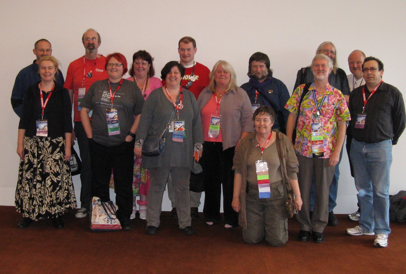 Former GUFF winners gathered at Aussiecon 4, 2010